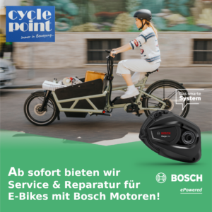 Ab sofort auch Reparatur von Bosch Ebikes